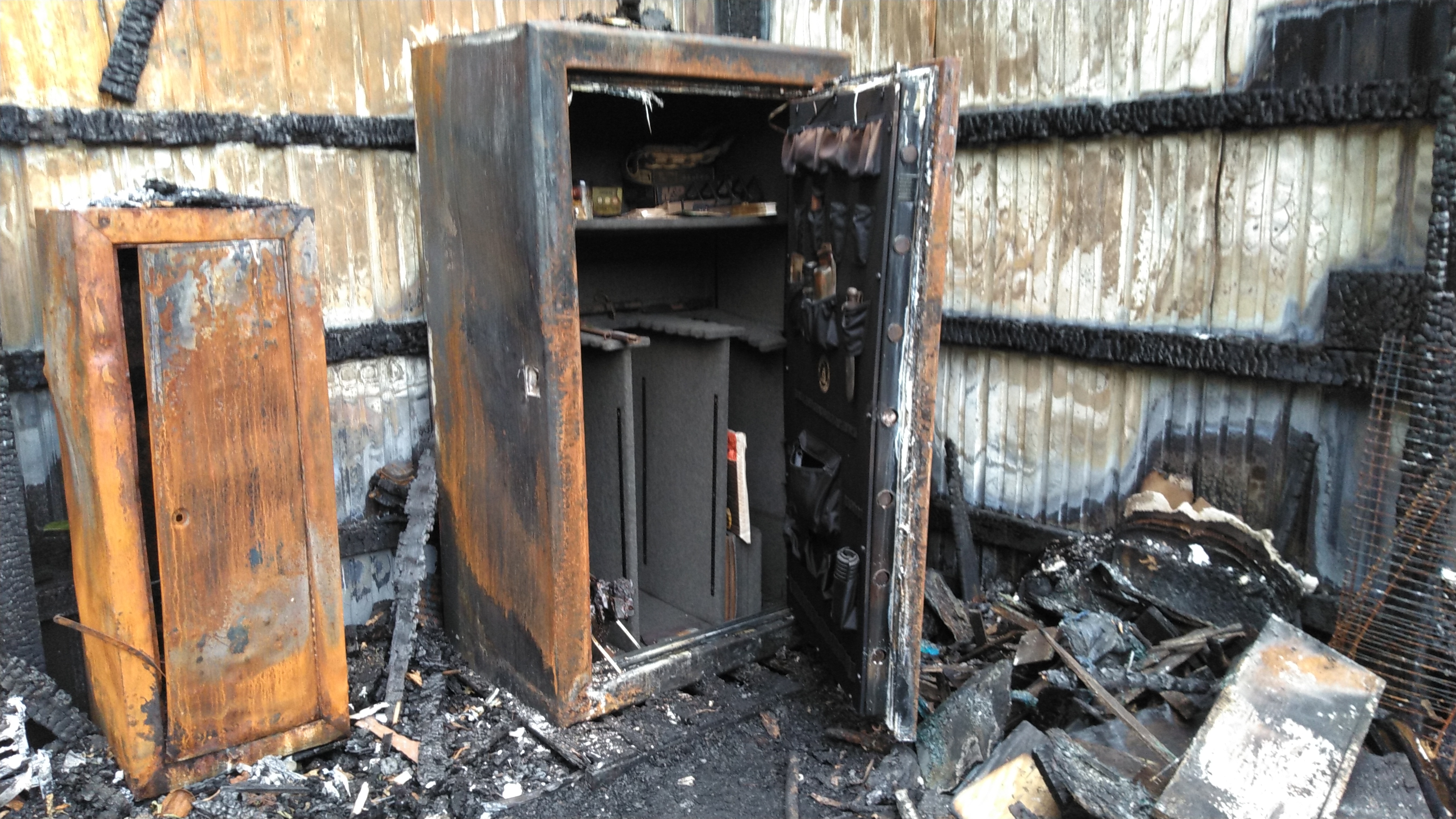 House fire gun safe